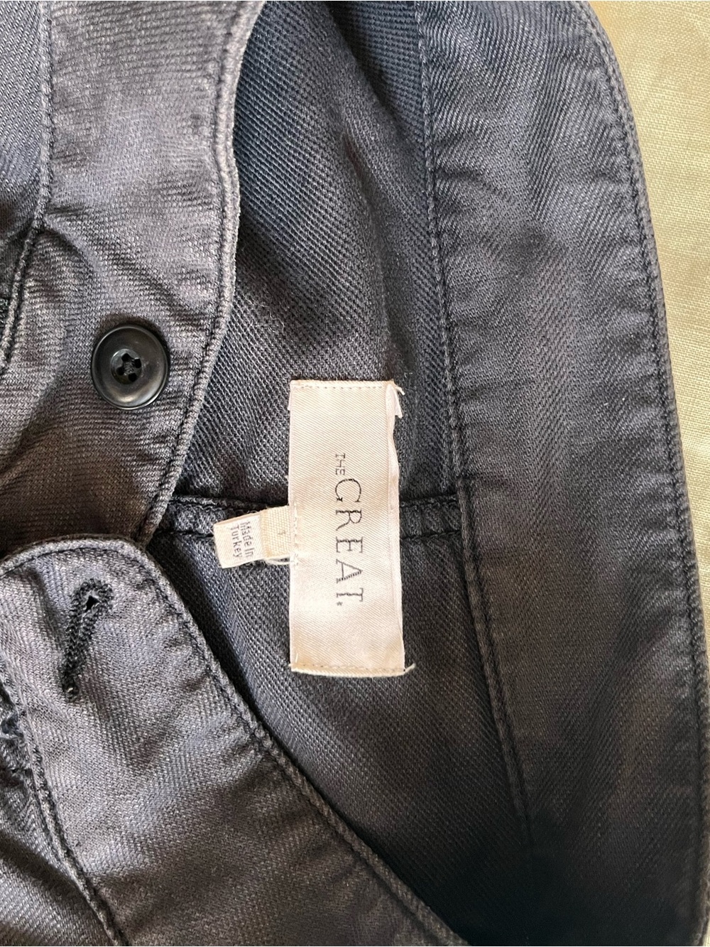 THE GREAT. Charcoal Button-Front Jacket - Picture 3 of 4